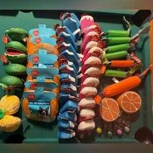 Dog Toys Assortment - Blue, Green, Orange